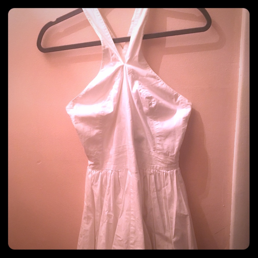 White straps dress